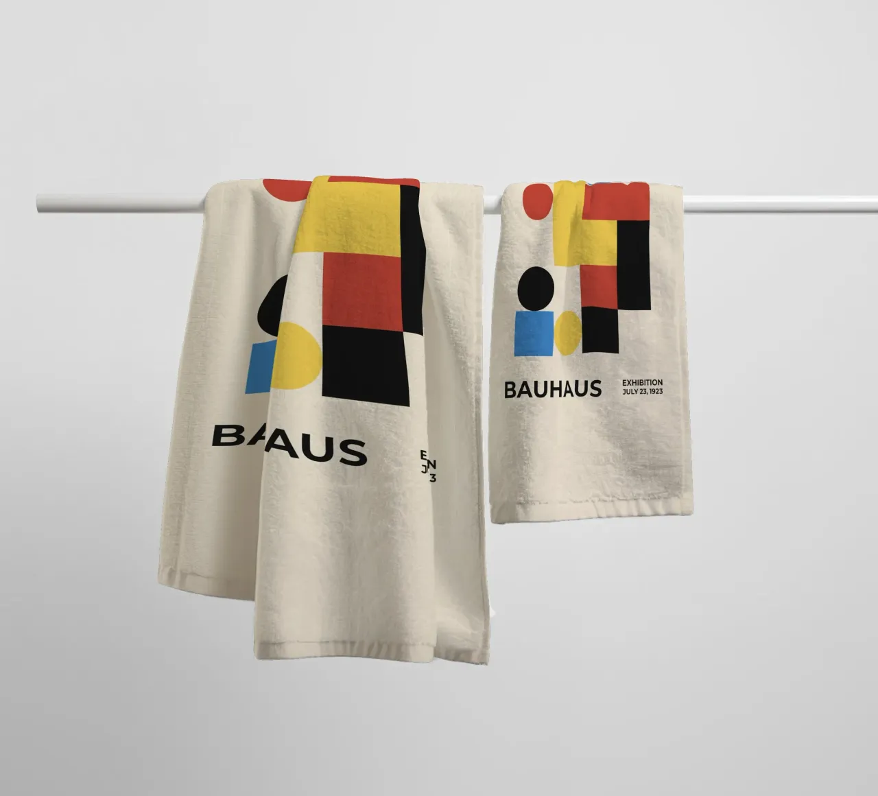 Blocchi Bauhaus stile 2 asciugamano da bagno da Paigaam Studio