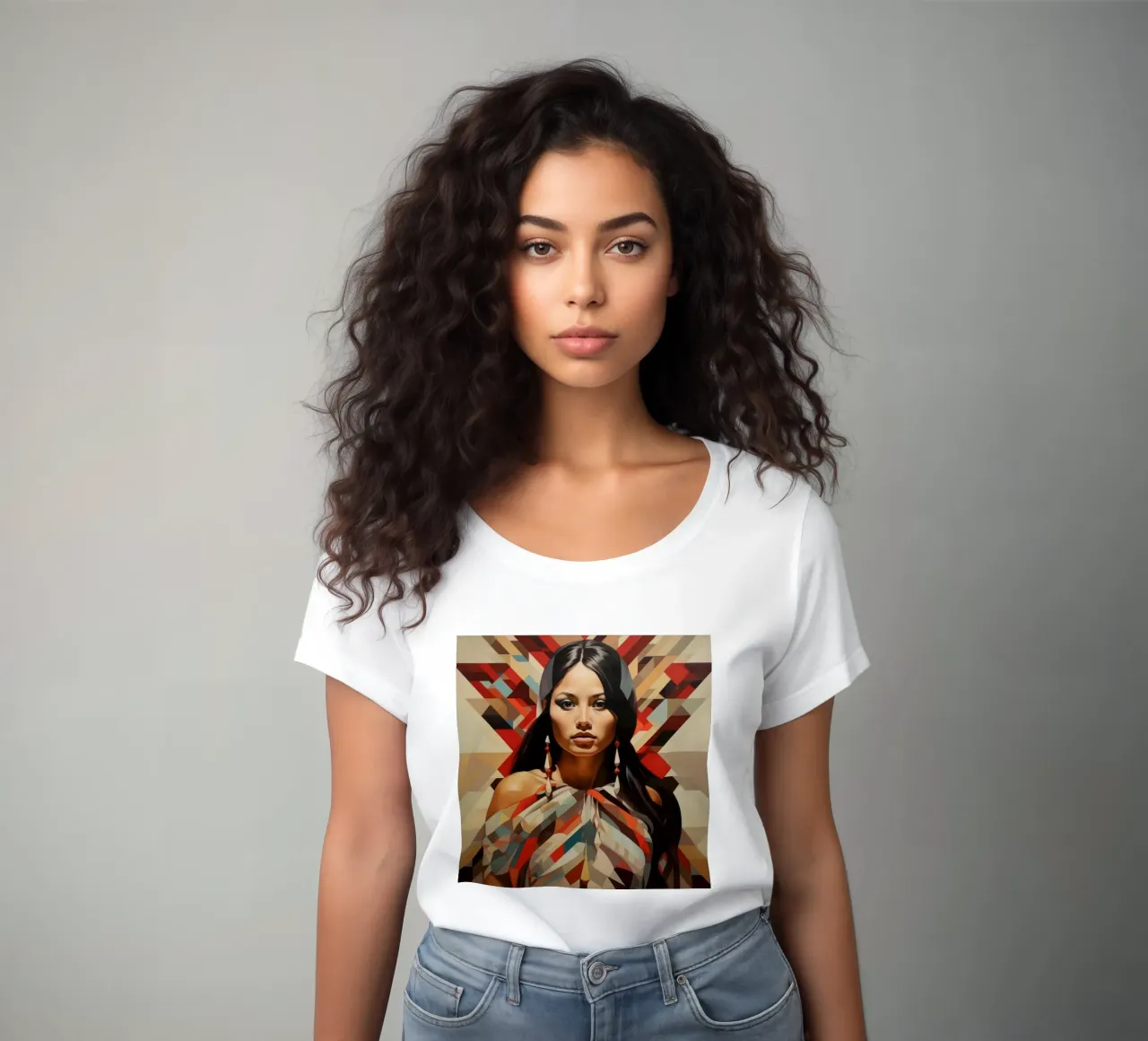 Mujer chilena geométrica camiseta de mujer de Artful Muse