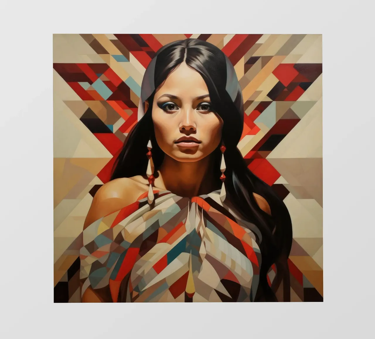 Donna cilena geometrica pellicola backlit da Artful Muse
