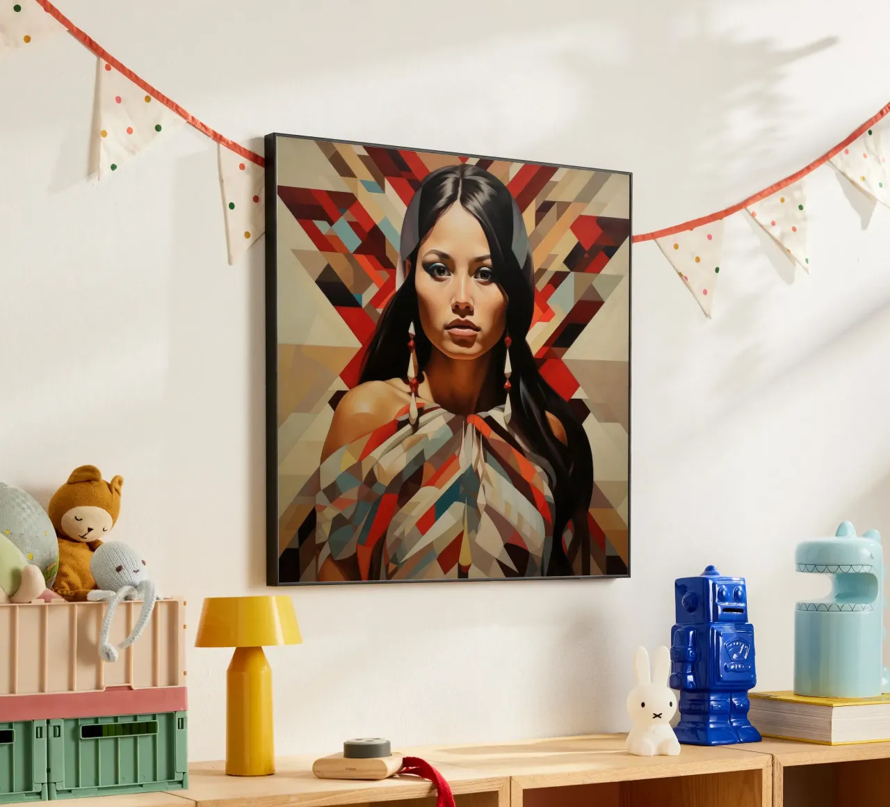 Donna cilena geometrica alluminio dibond da Artful Muse