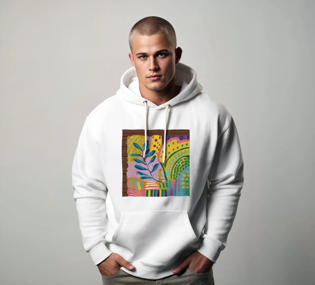 Soft Echo Botanica hoodie by Zep Layers