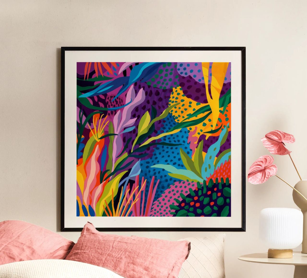 Midnight Flora Flame poster by Zep Layers