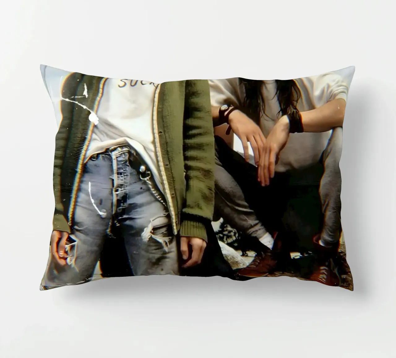 NIRVANA 90s cuscino da Low poly art