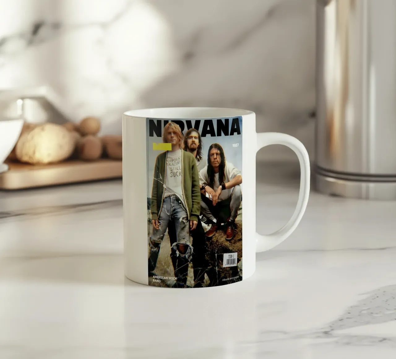 NIRVANA 90s tazza in ceramica da Low poly art