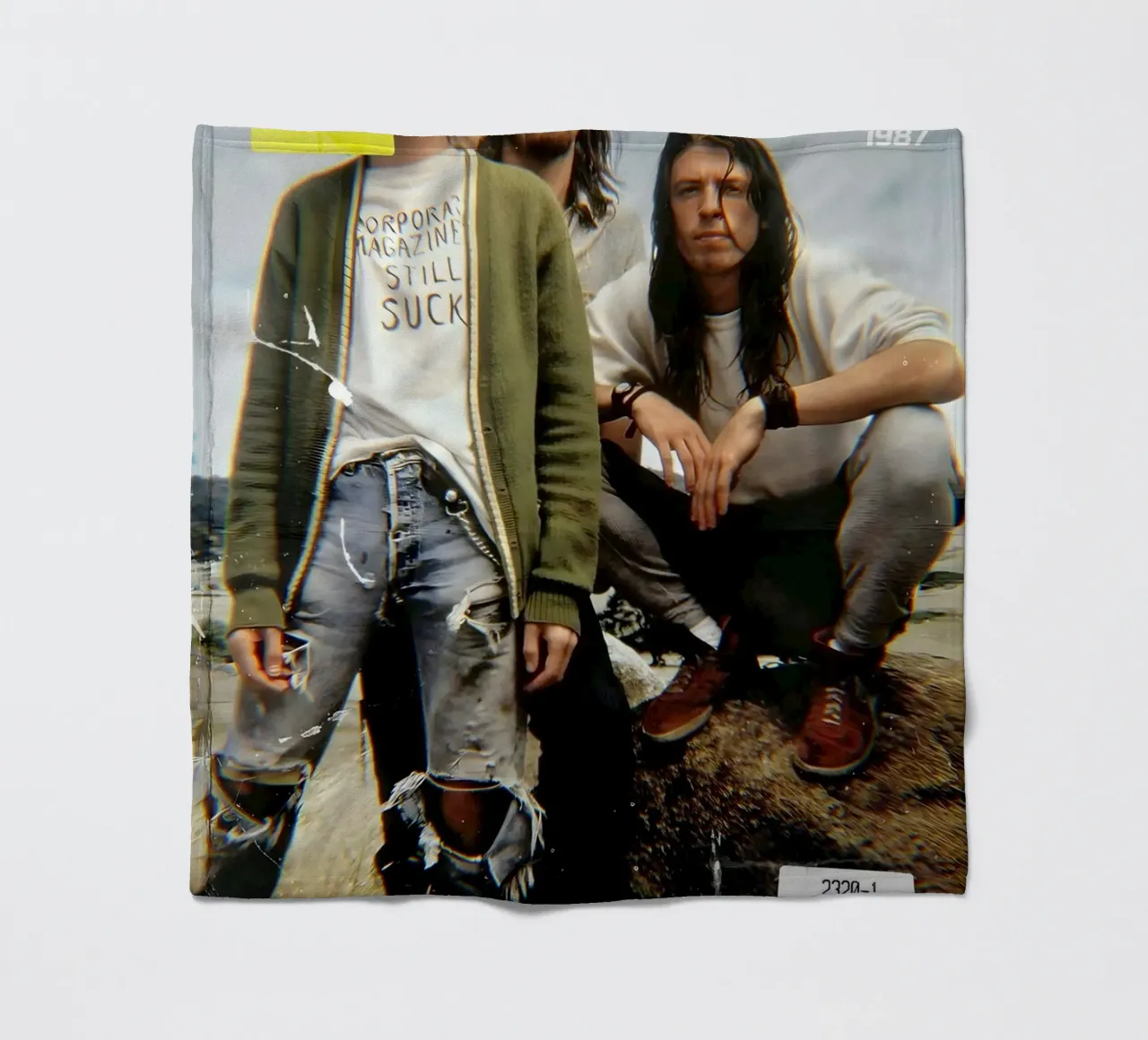 NIRVANA 90s coperta in pile da Low poly art