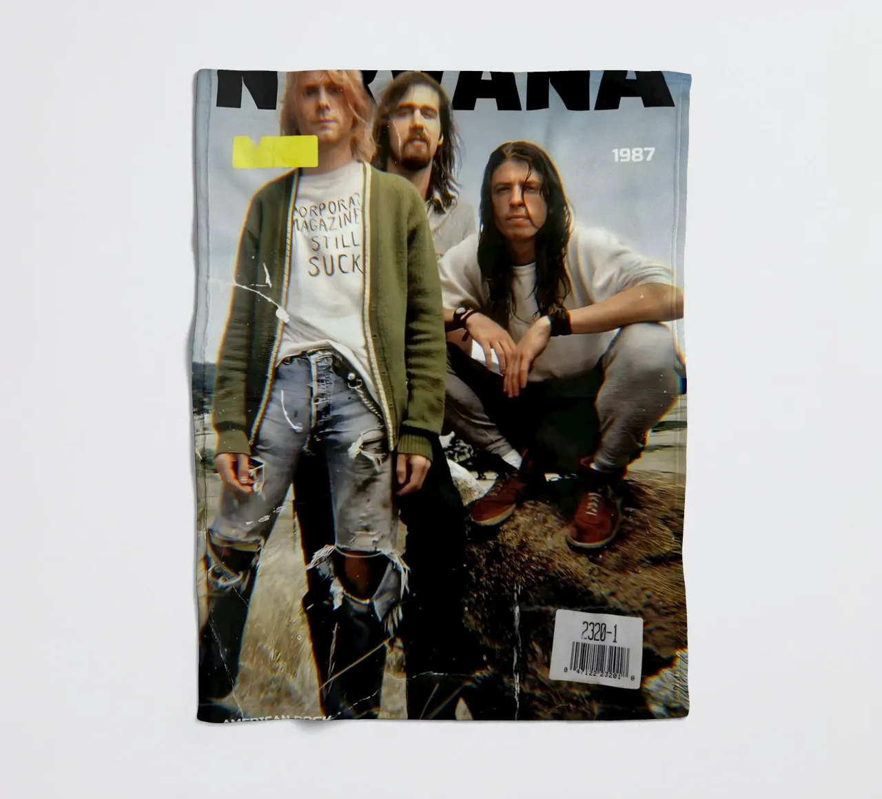 NIRVANA 90s coperta in pile da Low poly art