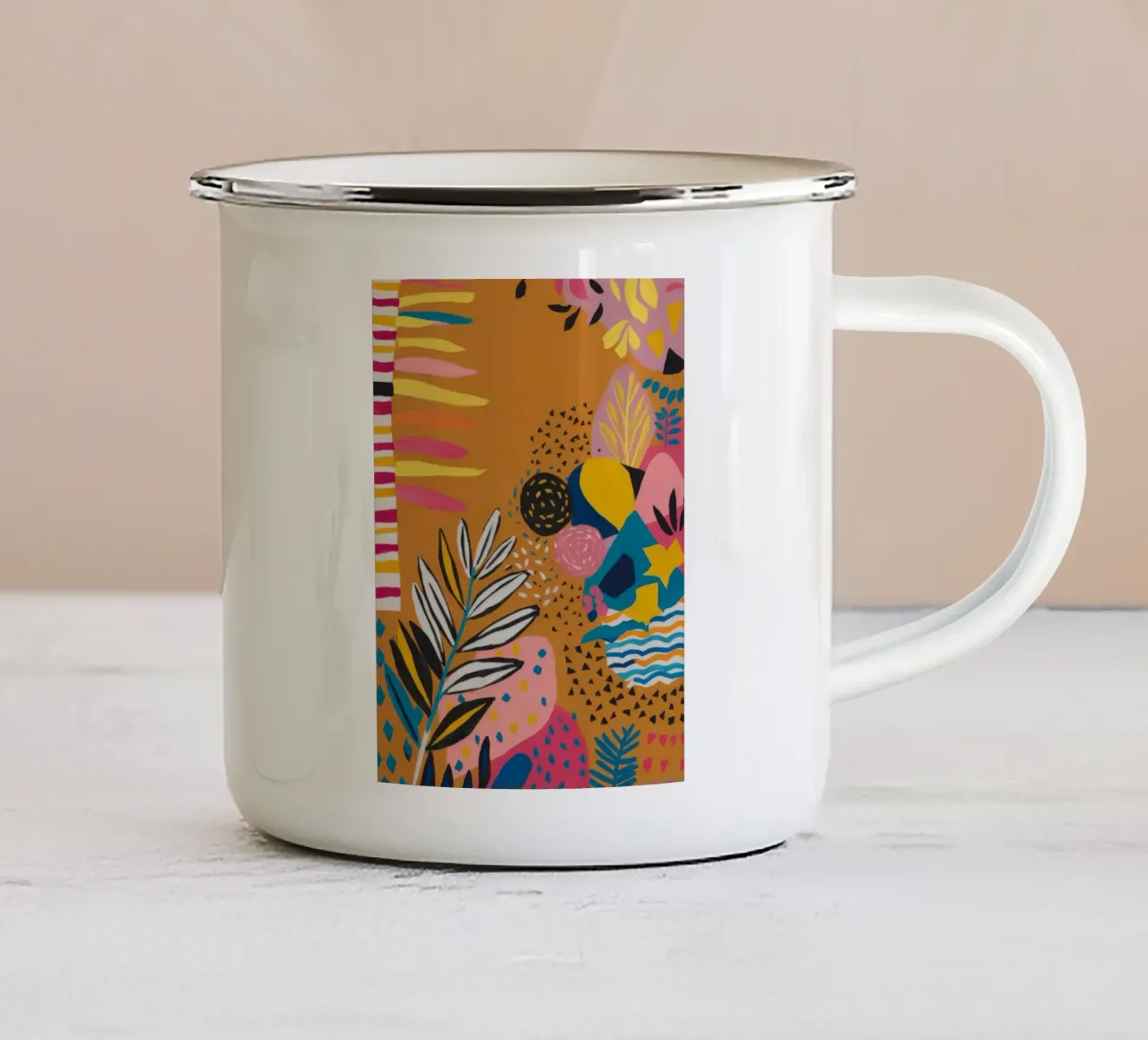 Eco d'oro in fiore tazza in smalto da Zep Layers