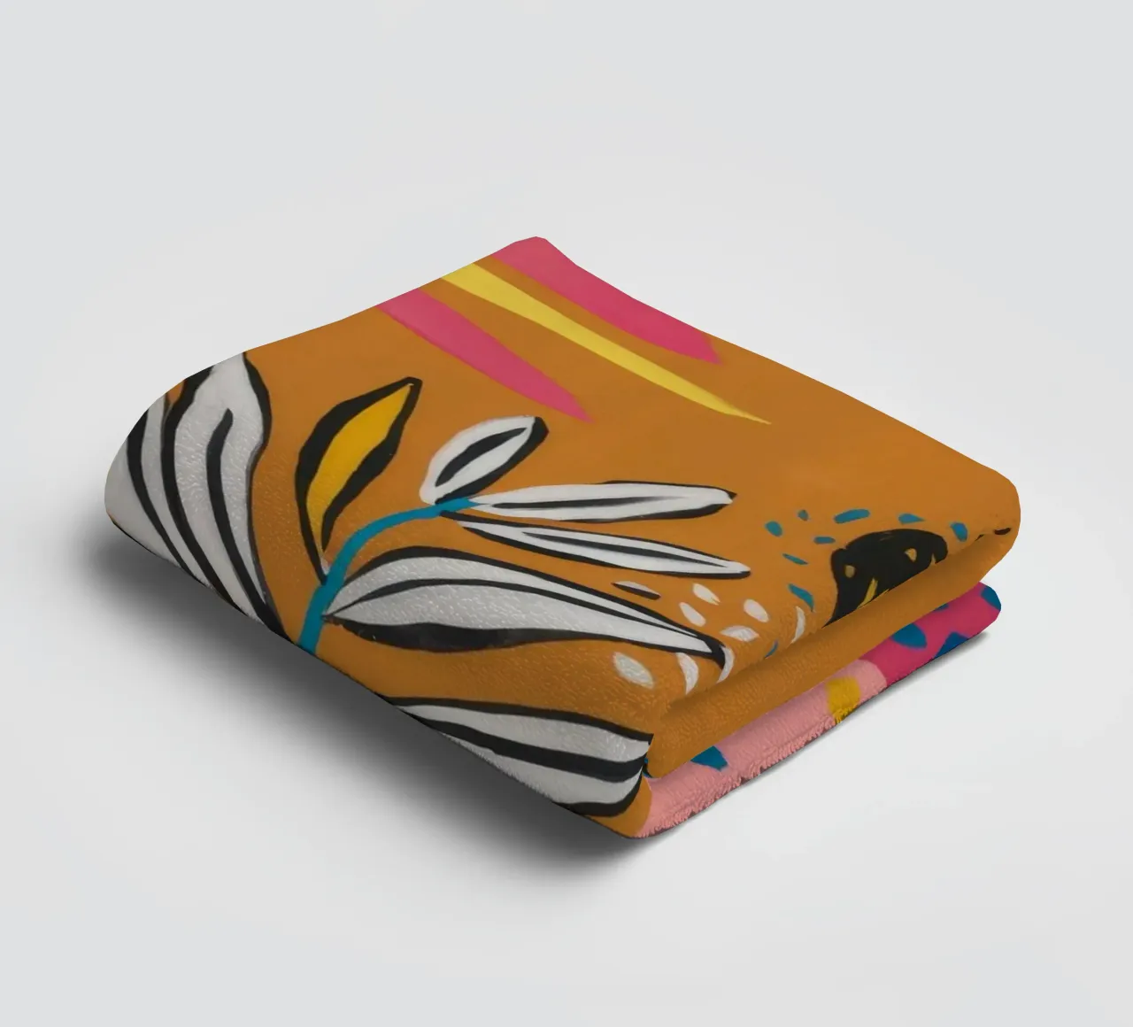 Golden Echo Bloom badhanddoek van Zep Layers