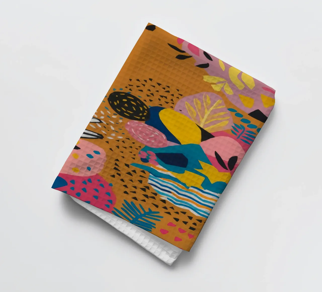 Golden Echo Bloom tea towel by Zep Layers