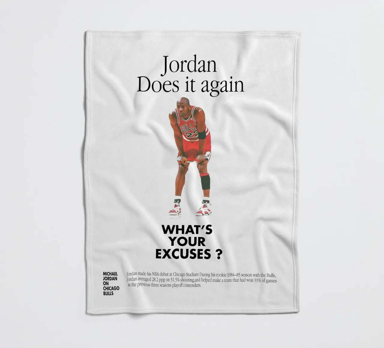 Jordan Does It Again coperta in pile da Attaboy Dsgn