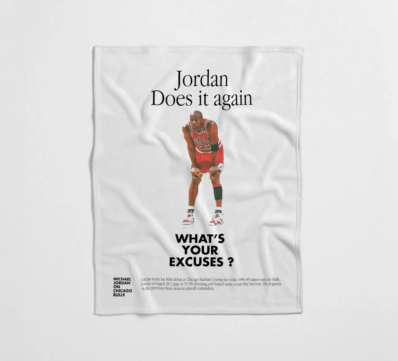 Jordan Does It Again coperta in pile da Attaboy Dsgn