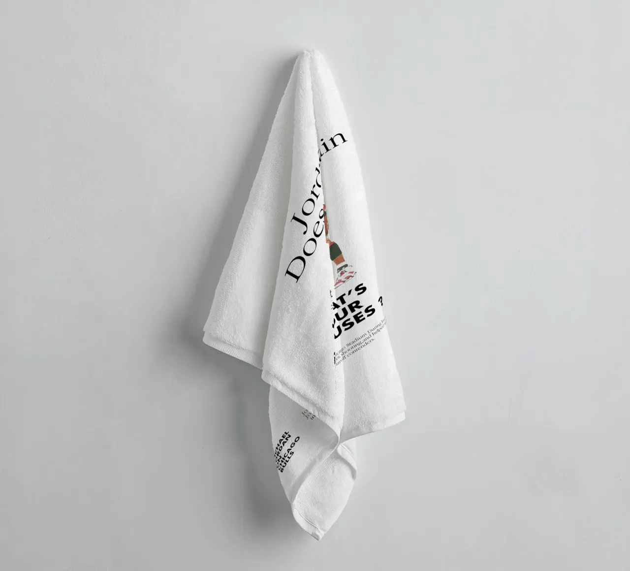 Jordan Does It Again asciugamano da bagno da Attaboy Dsgn