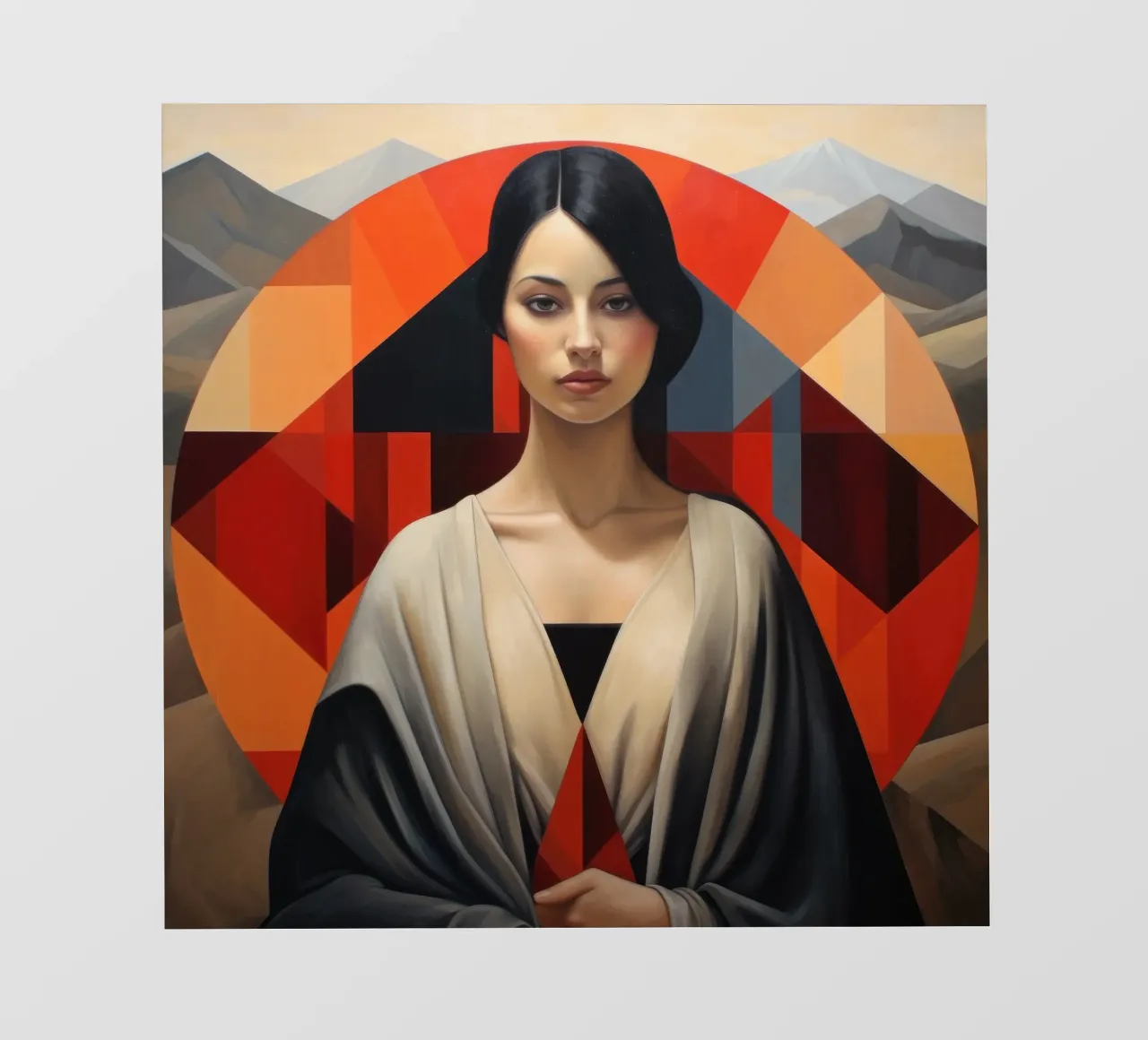 Geometrische chilenische Frau Fototapete von Artful Muse