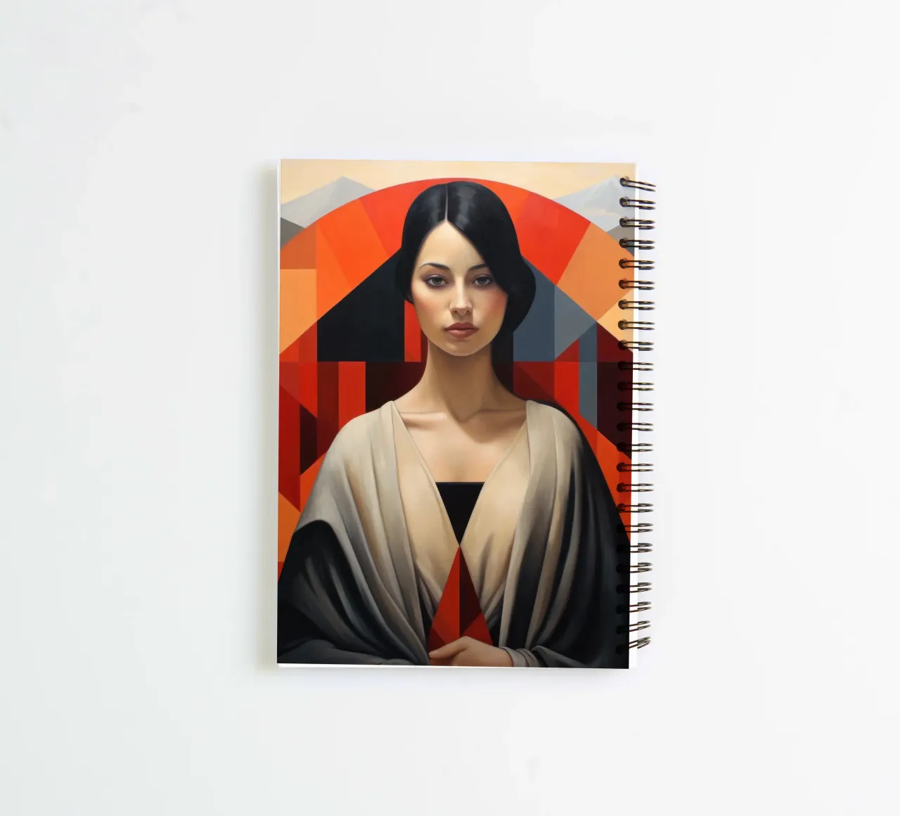 Geometric Chilean Woman spiral notebook by Artful Muse
