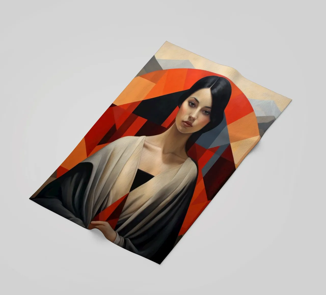 Donna cilena geometrica telo mare da Artful Muse