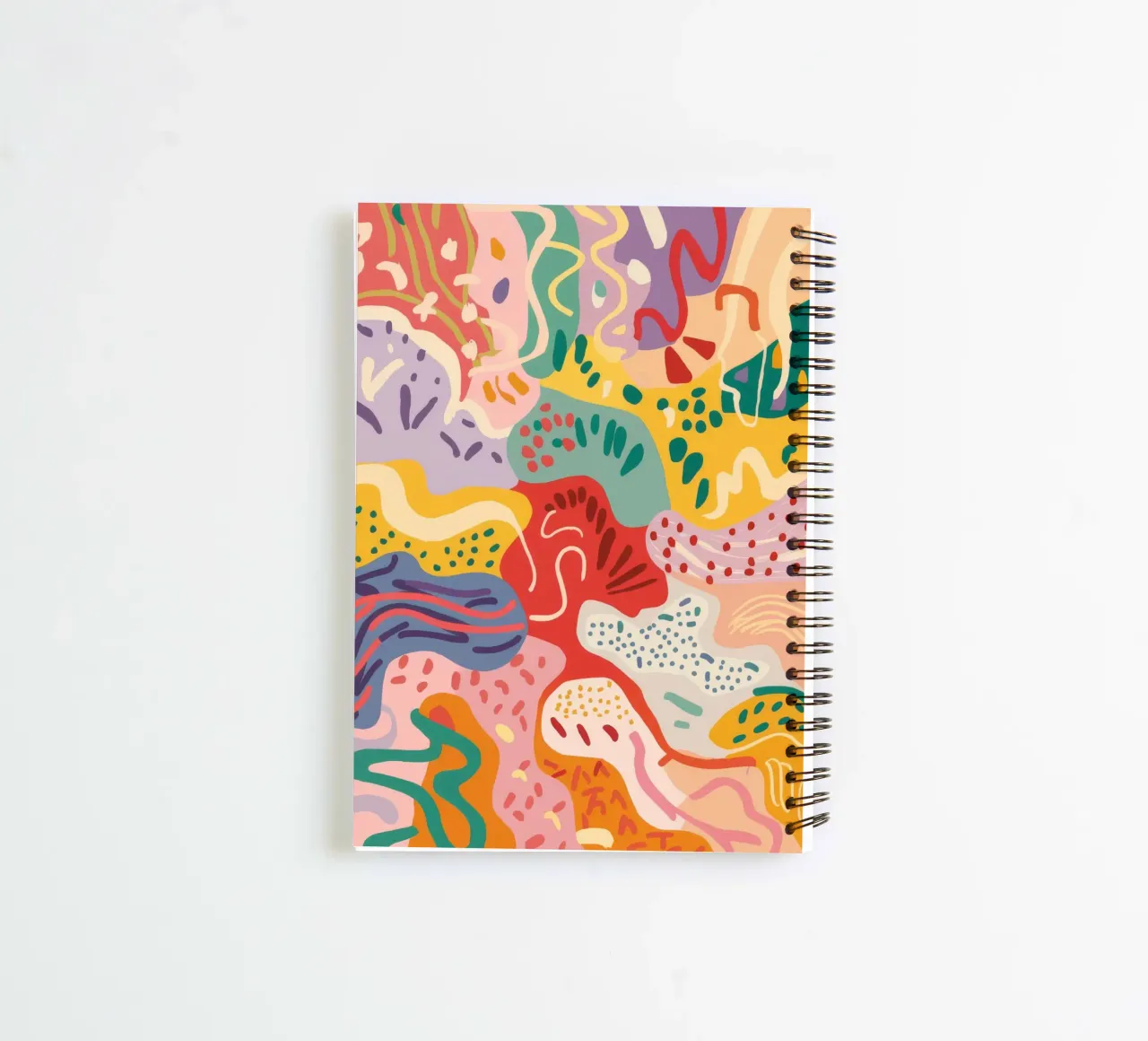 Vibrant Flora Abstraction spiral notebook by Zep Layers
