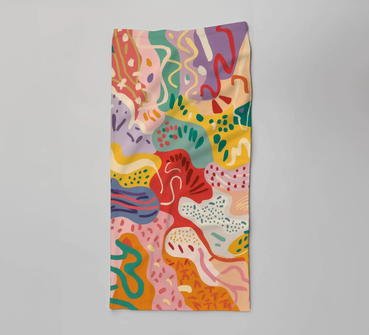 Levendige Flora Abstractie badhanddoek van Zep Layers