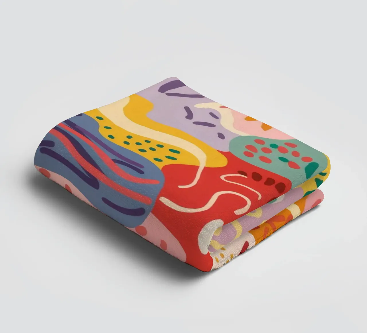 Levendige Flora Abstractie badhanddoek van Zep Layers