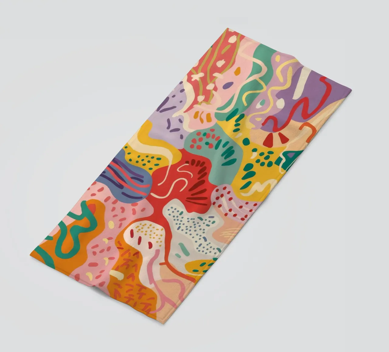 Vibrant Flora Abstraction beach towel by Zep Layers