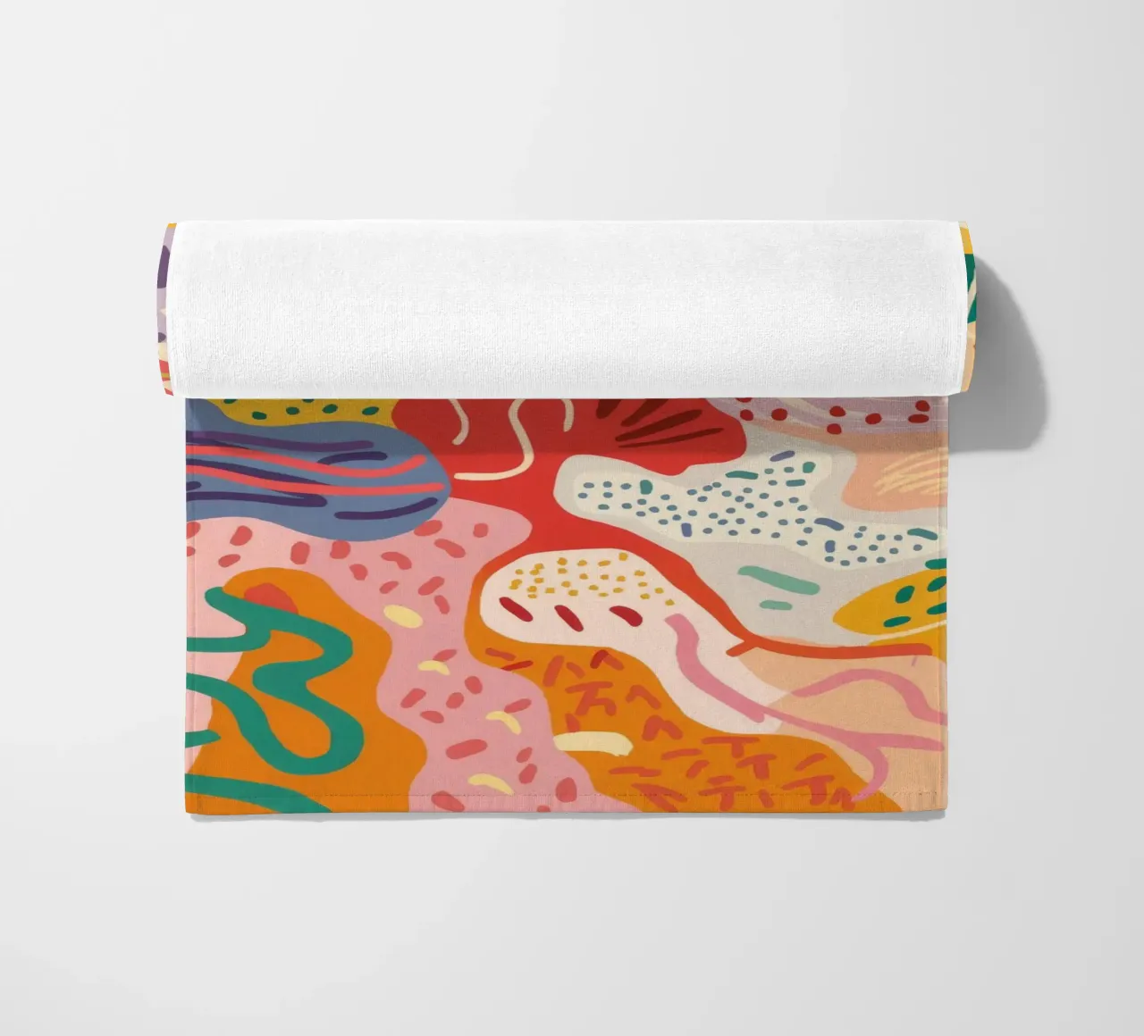 Vibrant Flora Abstraction beach towel by Zep Layers