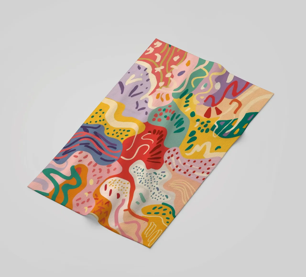 Vibrant Flora Abstraction beach towel by Zep Layers