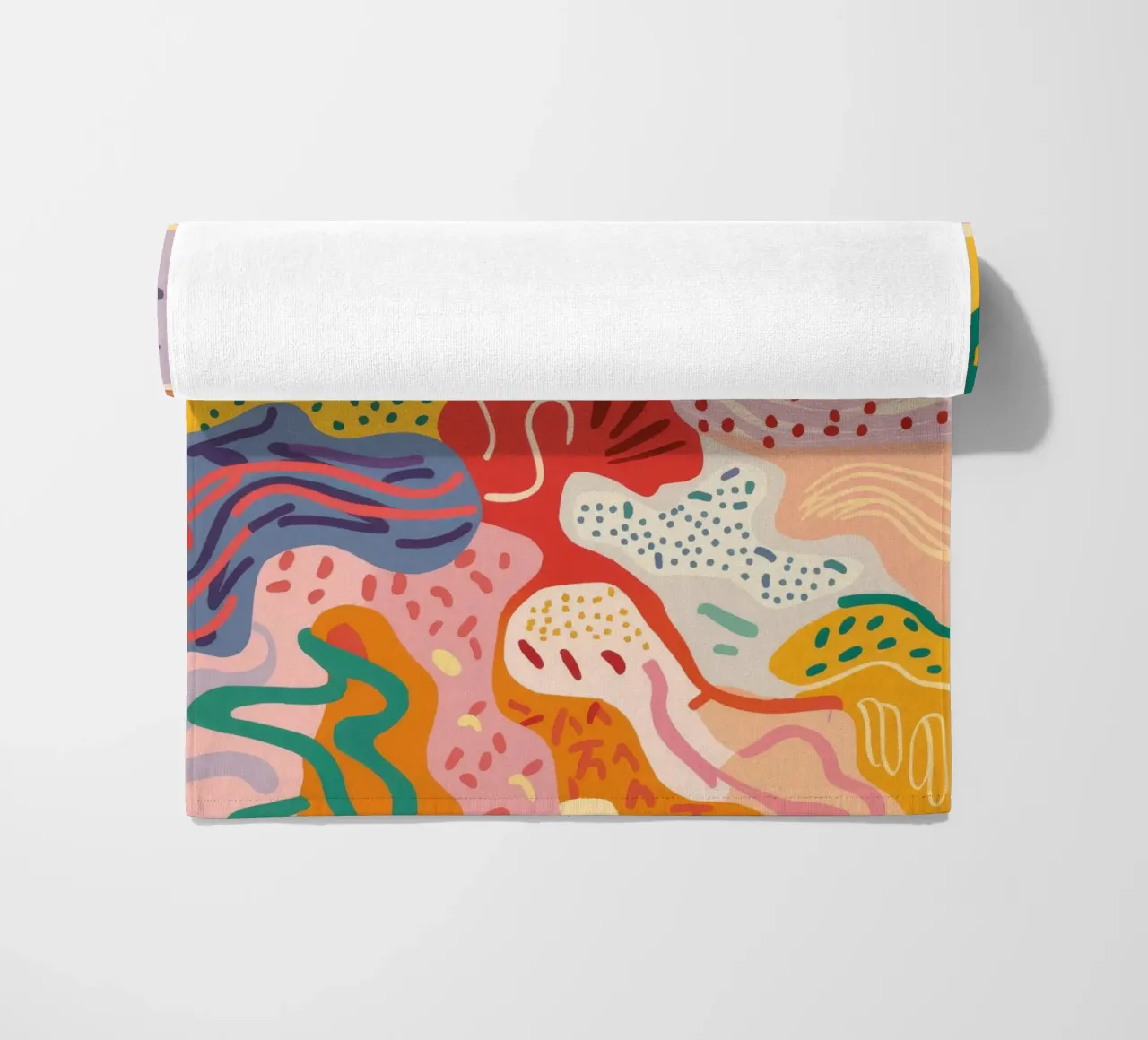 Vibrant Flora Abstraction beach towel by Zep Layers