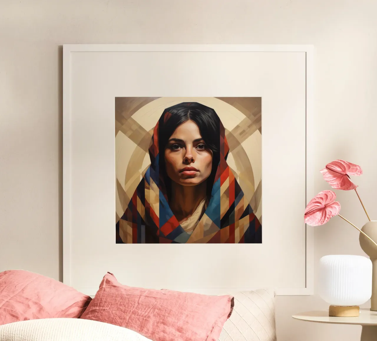 Mujer chilena geométrica poster de Artful Muse