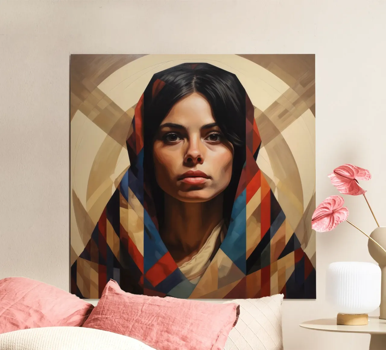 Mujer chilena geométrica poster de Artful Muse