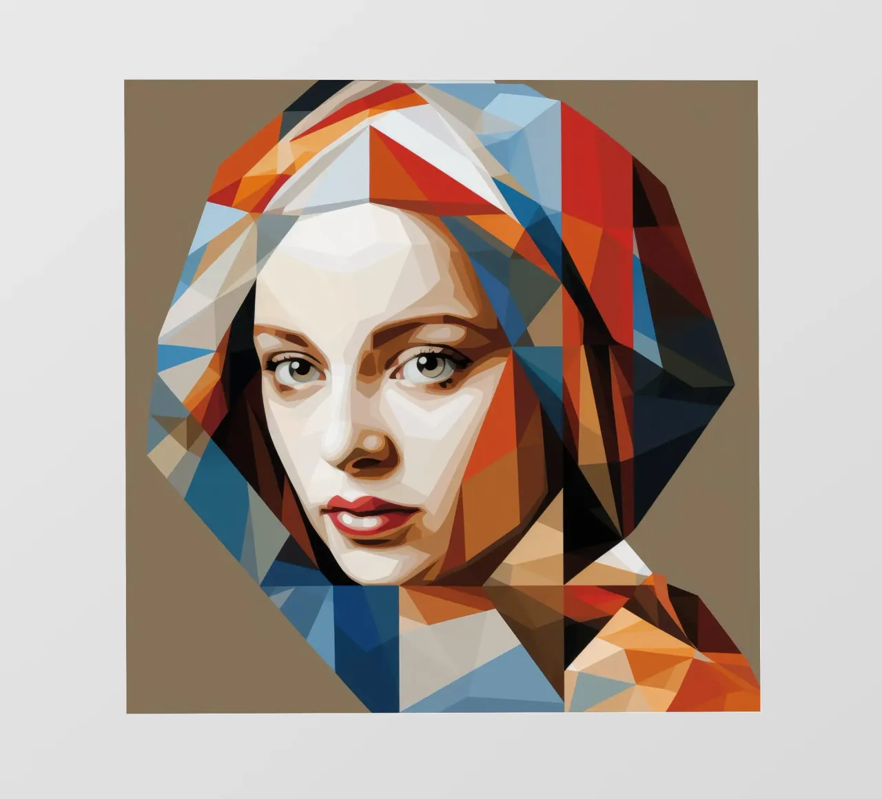 Donna olandese geometrica telo in pvc da Artful Muse