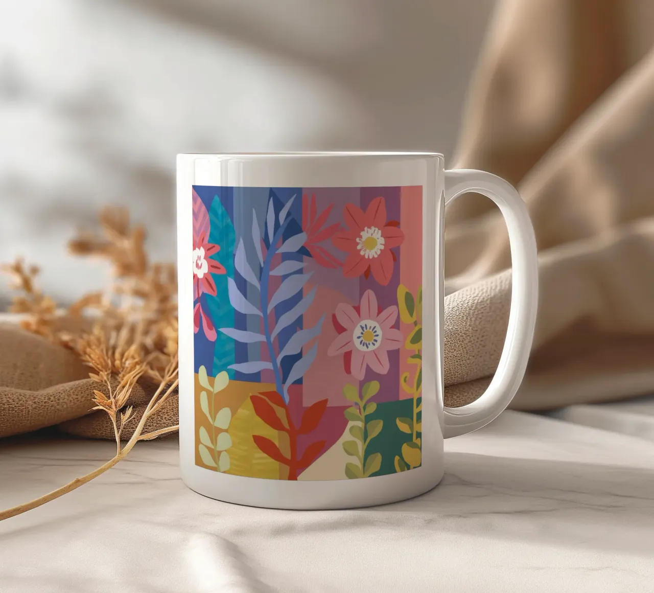 Riverbero di fiori pastello tazza in ceramica da Zep Layers