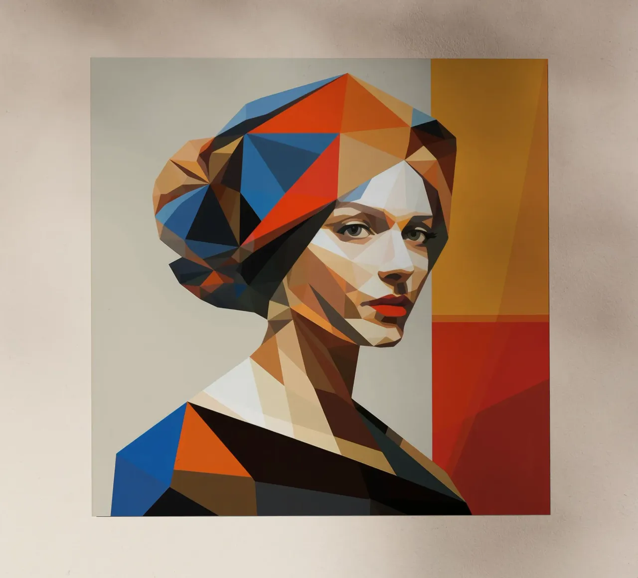 Donna olandese geometrica pellicola backlit da Artful Muse