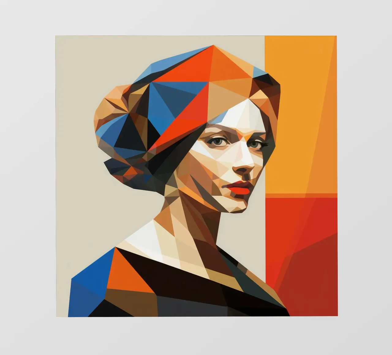 Donna olandese geometrica pellicola backlit da Artful Muse