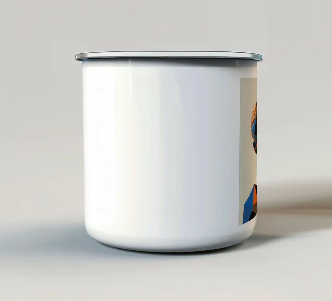 Donna olandese geometrica tazza in smalto da Artful Muse