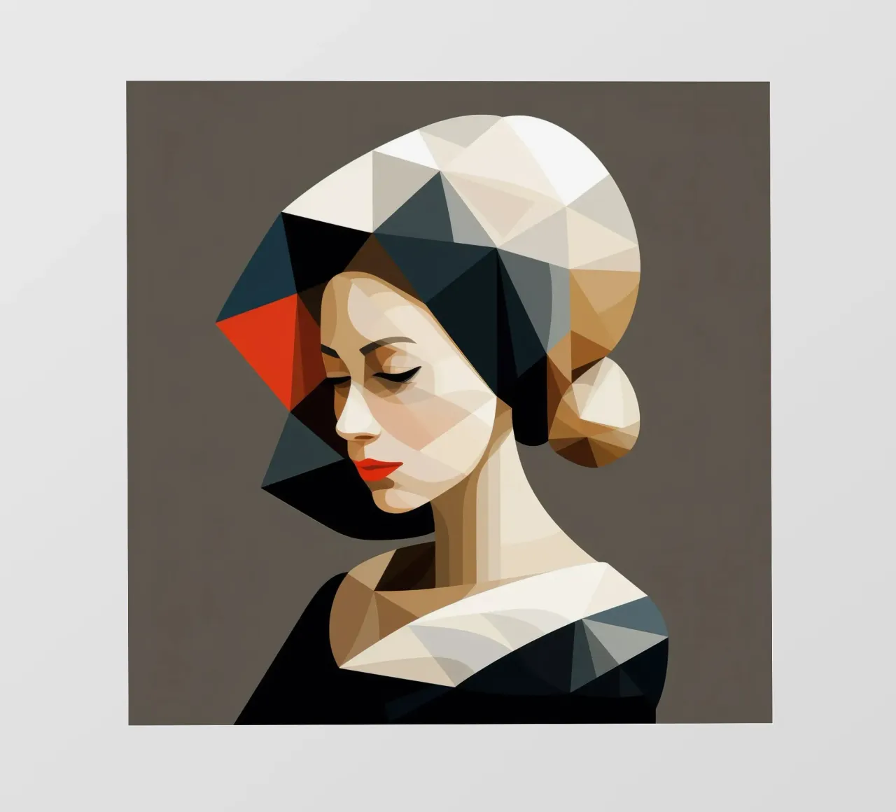 Donna olandese geometrica pellicola backlit da Artful Muse
