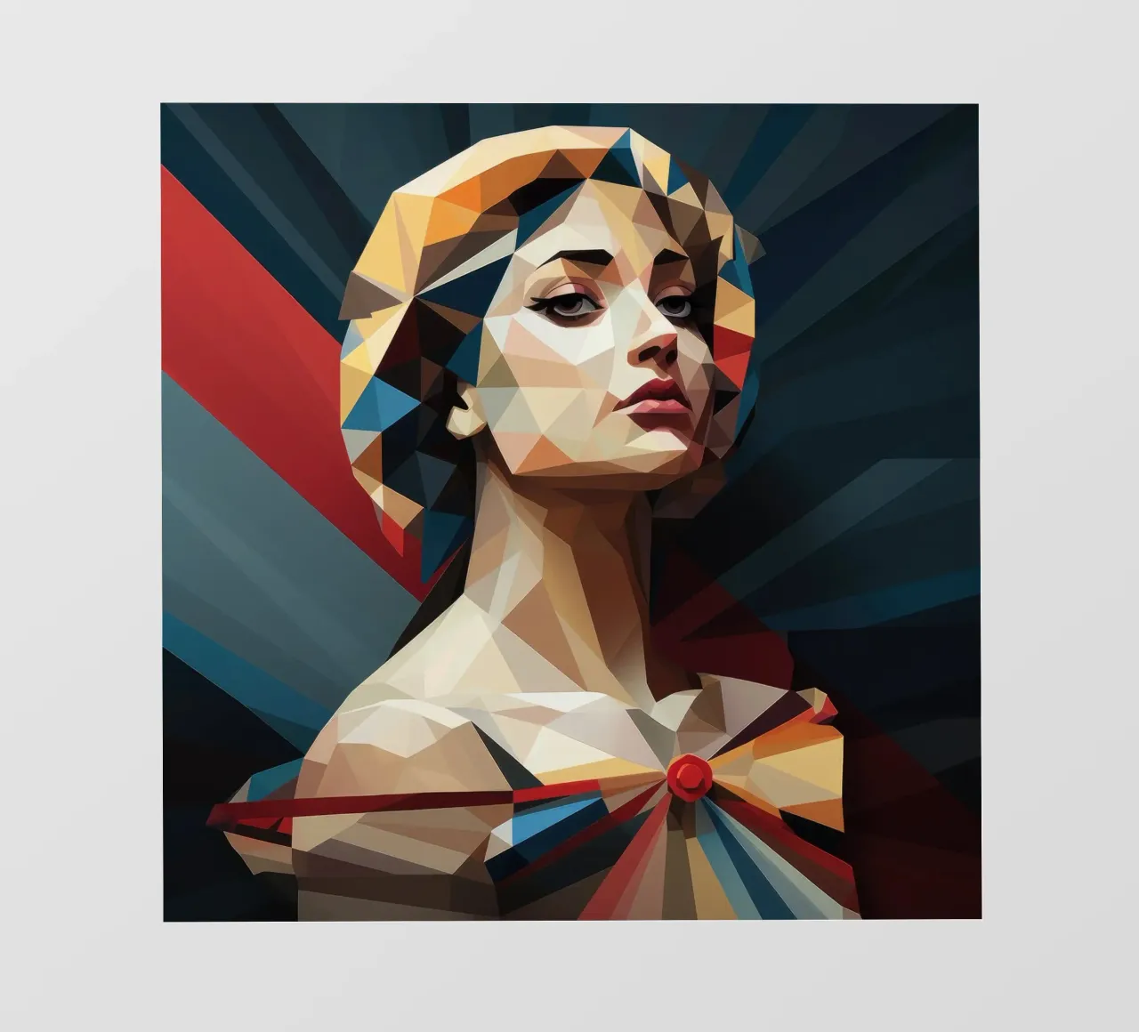 Donna greca geometrica pellicola backlit da Artful Muse
