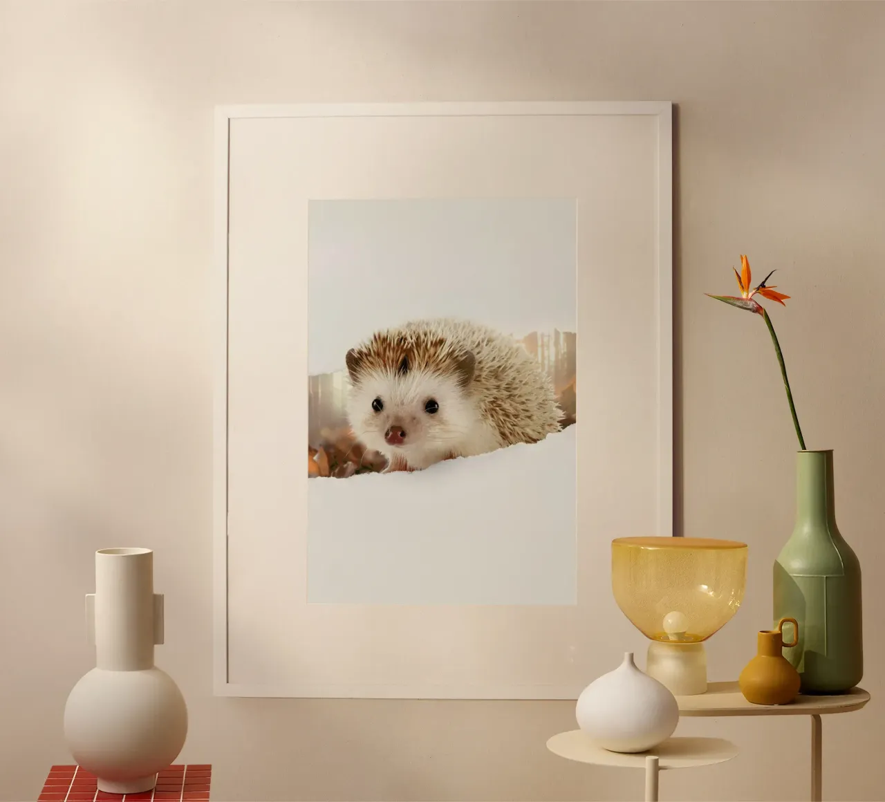 Hedgehog Torn Paper carta hahnemühle da JONAS LOOSE KIDS