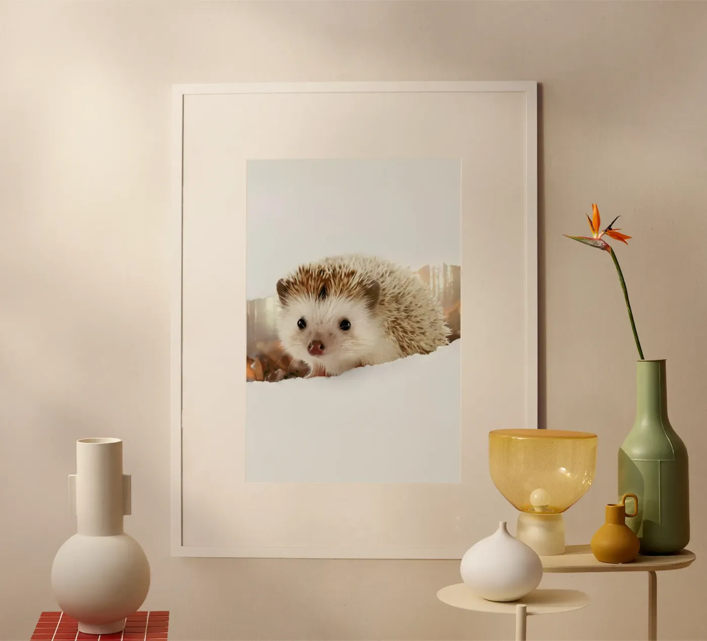 Hedgehog Torn Paper poster da JONAS LOOSE KIDS