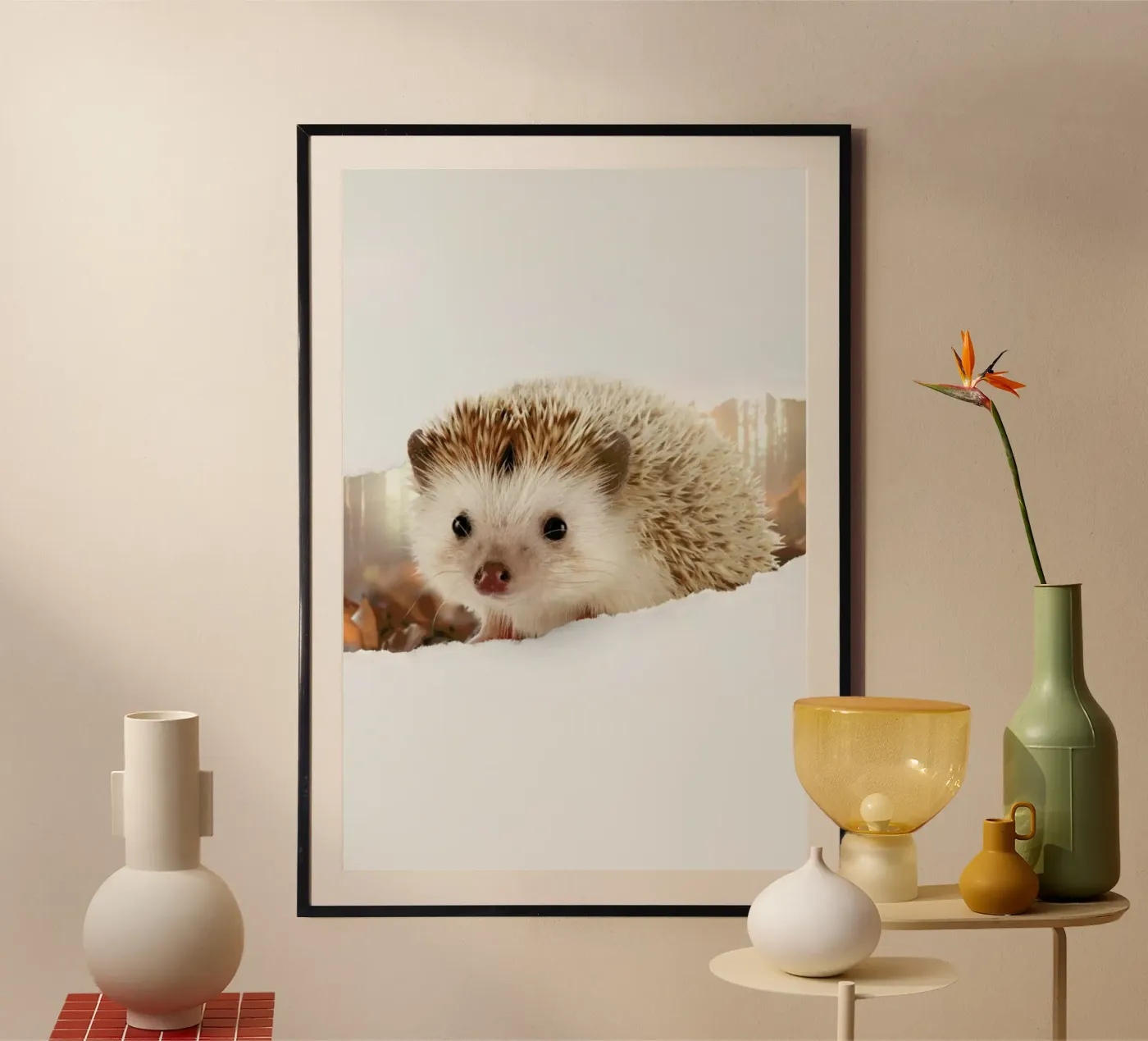 Hedgehog Torn Paper poster da JONAS LOOSE KIDS