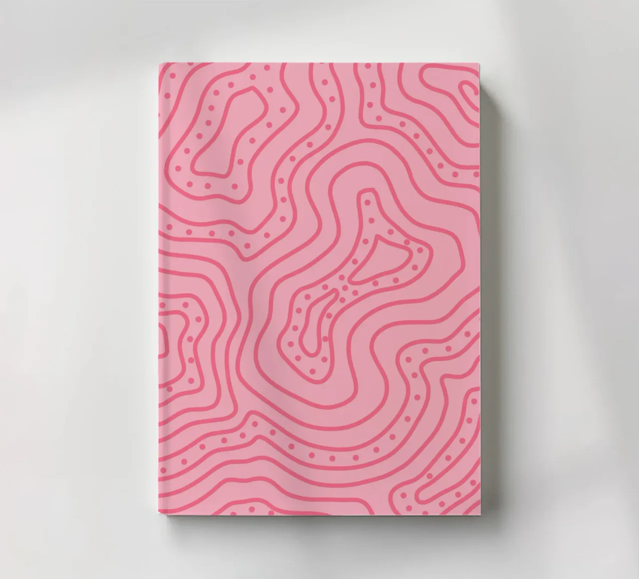 Pink Wave Line notebook by MODERN NUANCE