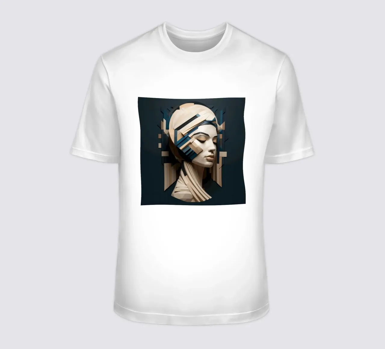 Donna greca geometrica t-shirt da Artful Muse