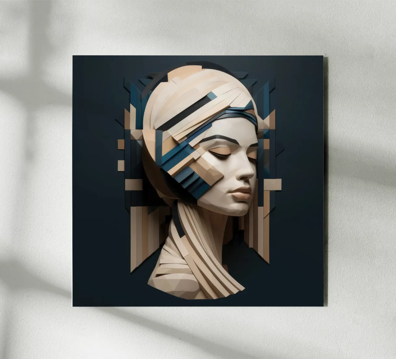 Donna greca geometrica alluminio dibond da Artful Muse
