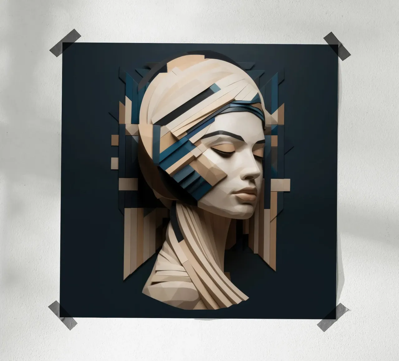 Donna greca geometrica poster da Artful Muse