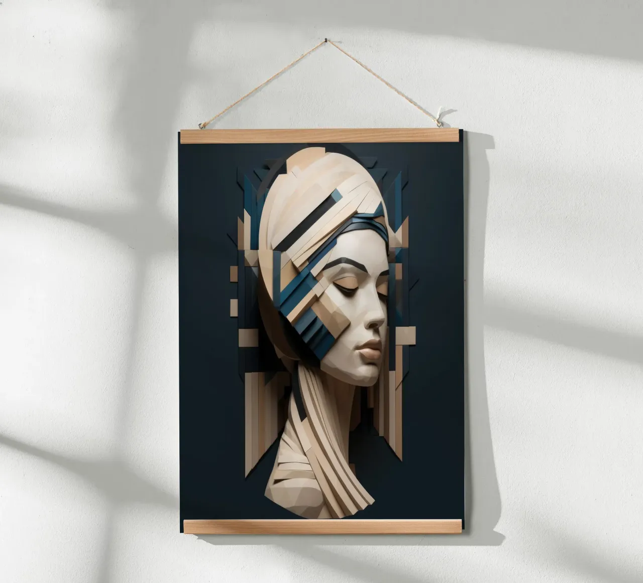 Donna greca geometrica poster da Artful Muse