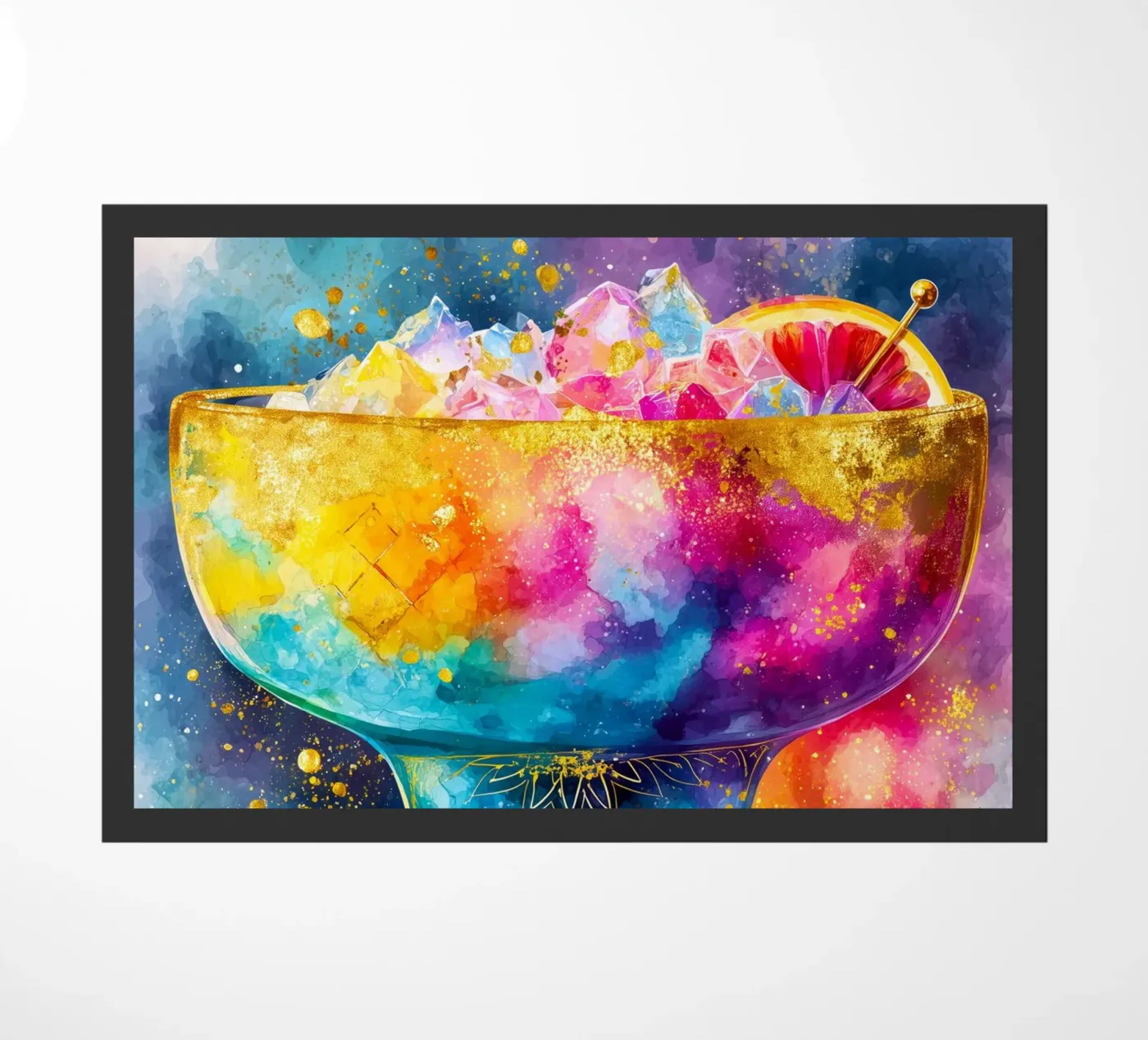 Magic drink doormat by Justyna Jaszke JBJart