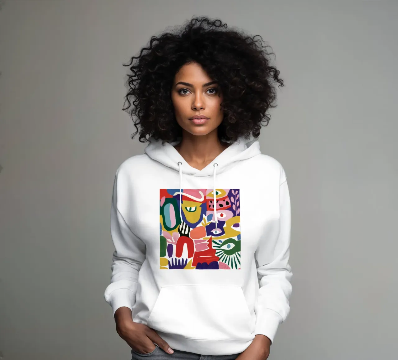 Chromatische Form Kaleidoskop Hoodie von Zep Layers