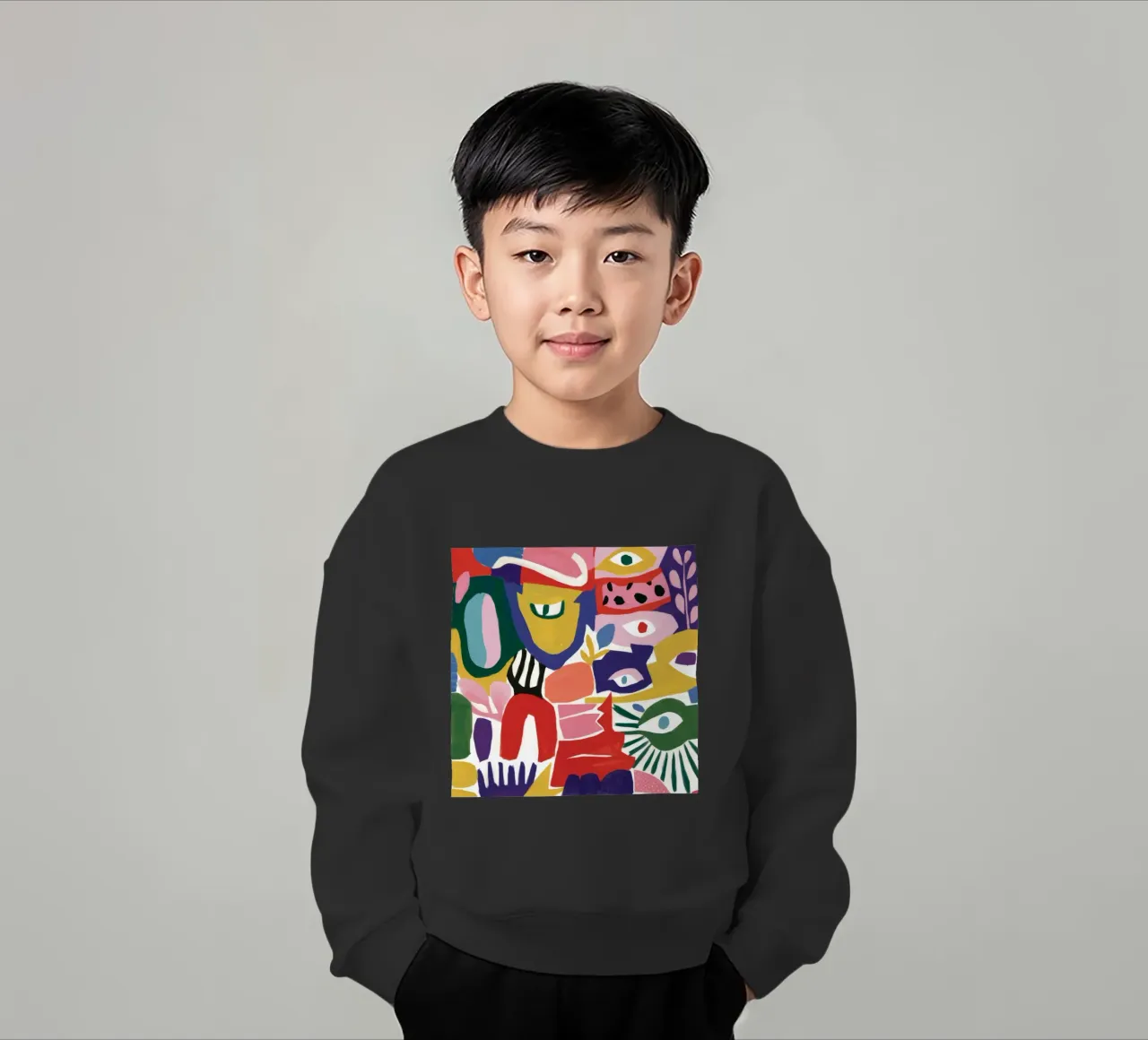 Caleidoscopio di forme cromatiche felpa bambino da Zep Layers