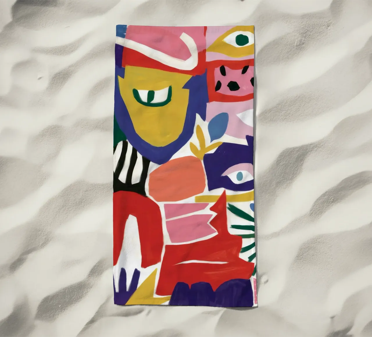 Caleidoscopio di forme cromatiche telo mare da Zep Layers