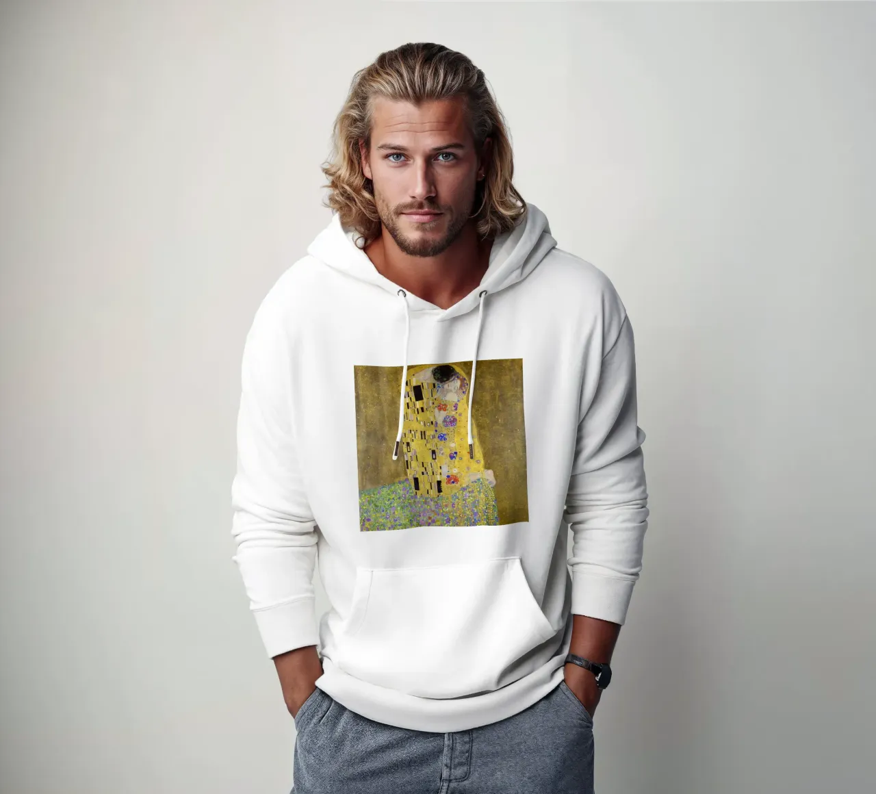 Il bacio" di Gustav Klimt felpa con cappuccio da Classic Art Prints