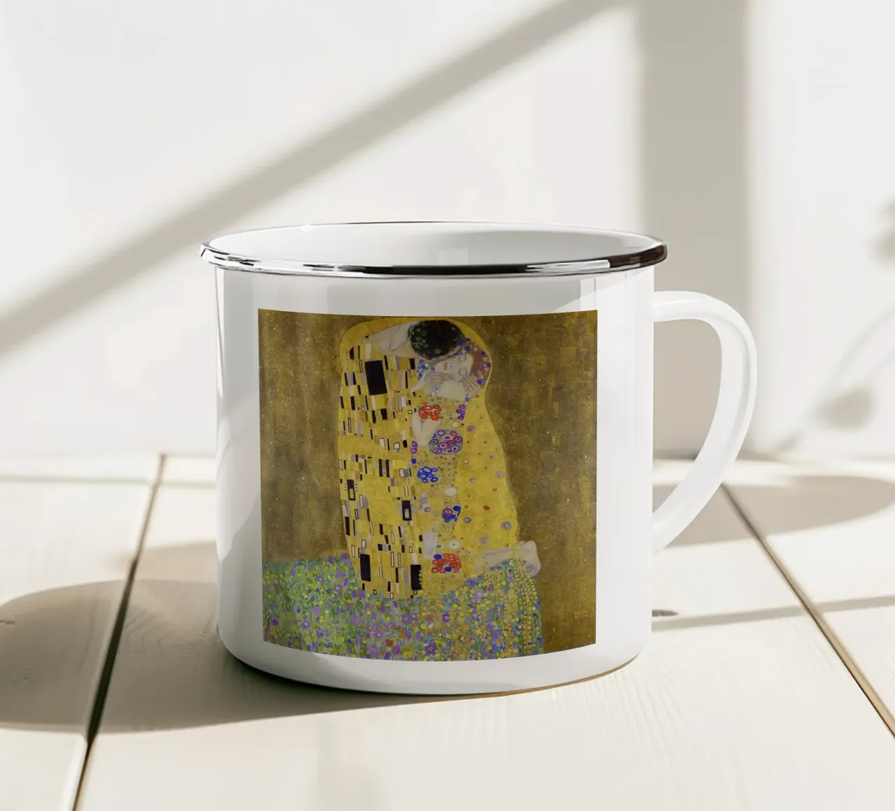Il bacio" di Gustav Klimt tazza in smalto da Classic Art Prints