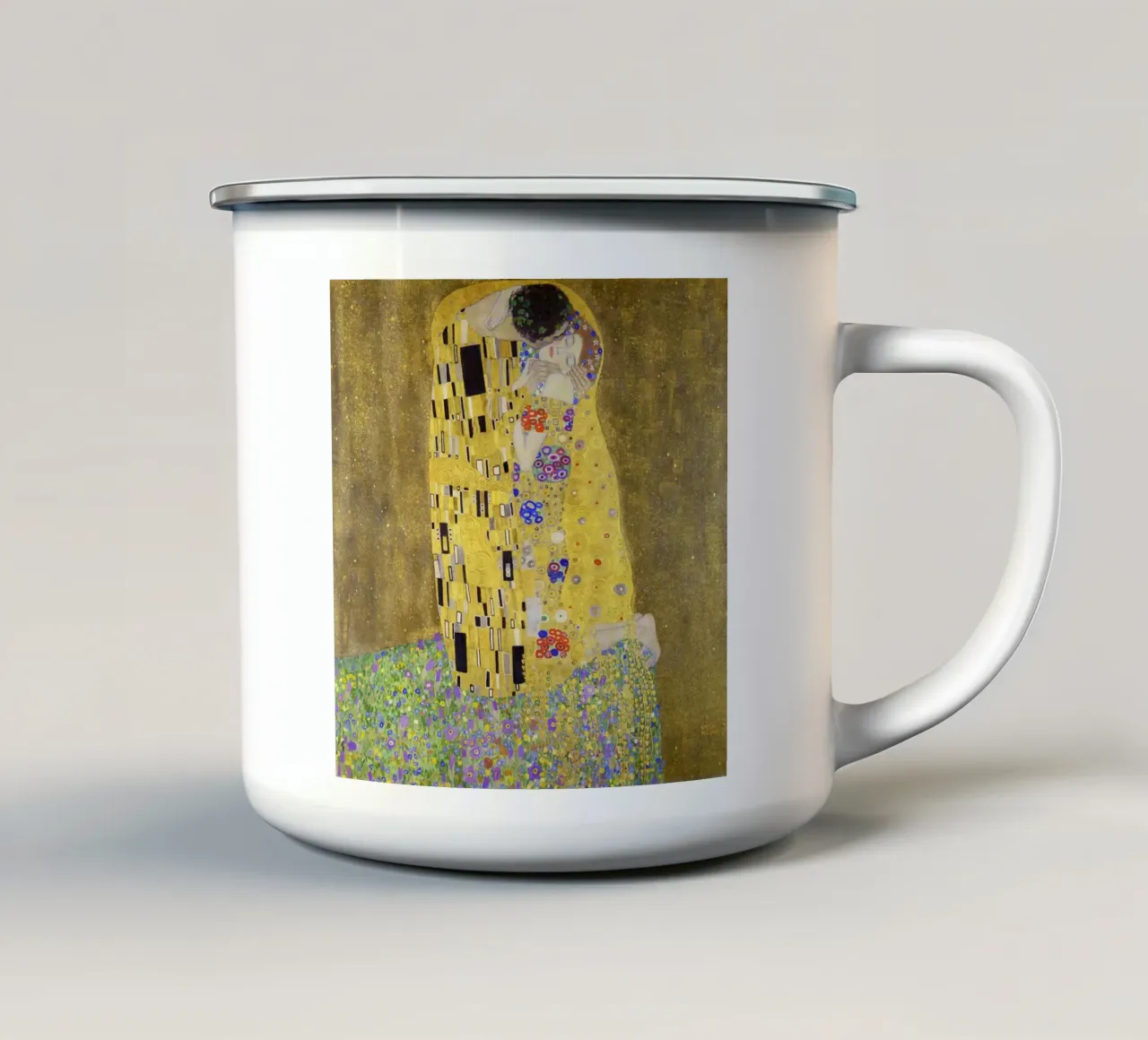 Il bacio" di Gustav Klimt tazza in smalto da Classic Art Prints
